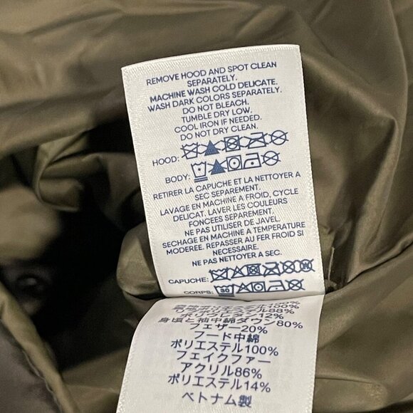 NWT Lands' End Women's 600 Down Winter Long Coat w Hood Forest Moss XS Petite - Picture 11 of 13